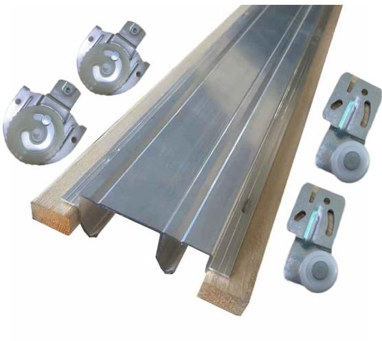 Wholesale 60 LBS 2 Doors Sliding Door Hardware Kit – Track with wood